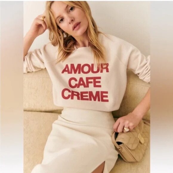Sezane Sweaters - Sezane Amour Cafe Creme